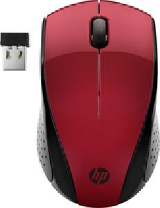 HP Wireless Mouse 220 (Sunset Red) - Ambidextrous - Optical - RF Wireless - 1600 DPI - Black - Red